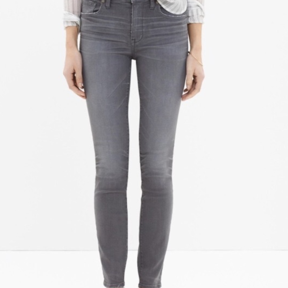 Grey Madewell raw edge jeans